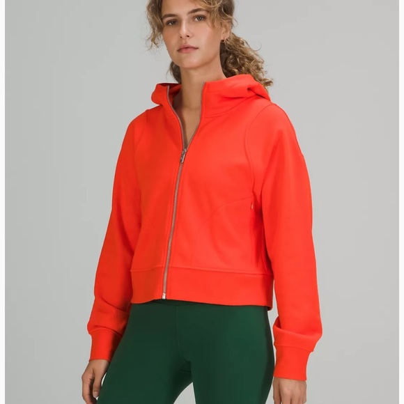 🎁LULULEMON COTTON FRENCH TERRY ZIP HOODIE/JACKET-AUTUMN RED-10/12 - Picture 8 of 16